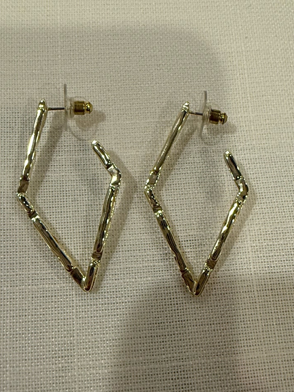 Kendra Scott Gold Textured Geometric Hoop Earrings